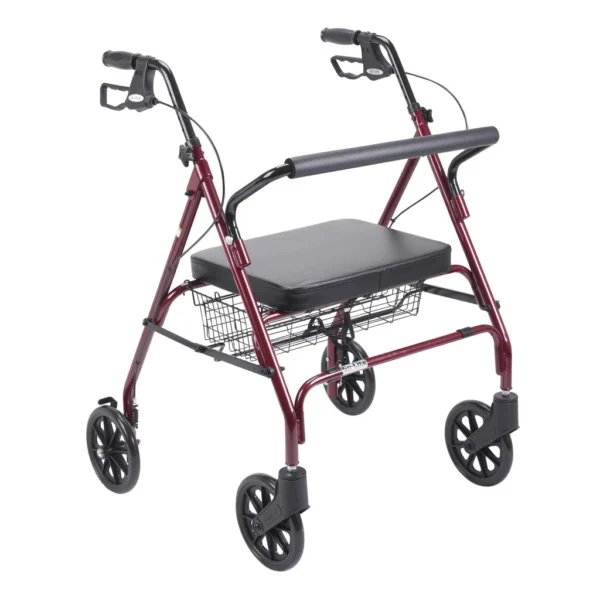 Drive Medical Go-Lite Bariatric Steel Rollator with 8" Wheels